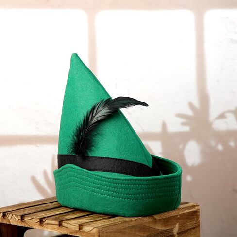 Xtinmee 4 Pcs Felt Hat Oktoberfest Role Hat Green Tyrolean Hat for Halloween Costumes Party in Saudi Arabia