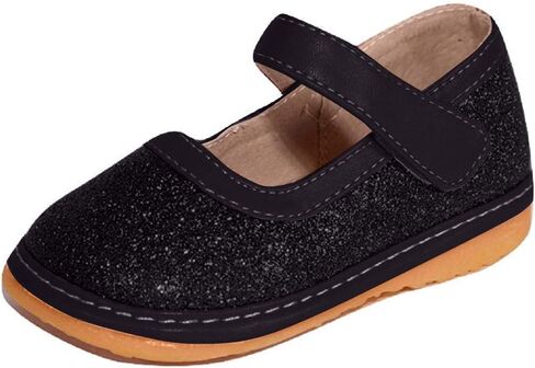 حذاء ماري جين من ليتل ماي بوتيك للفتيات الصغيرات، حذاء مشي مثالي مع مصدر صرير قابل للإزالة وحزام قابل للتعديل - حذاء بنعل ناعم للفتيات الصغيرات in Kuwait