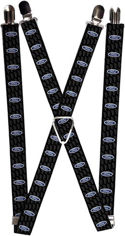 Buckle-Down Suspenders-Ford Oval Repeat W/Text in Saudi Arabia