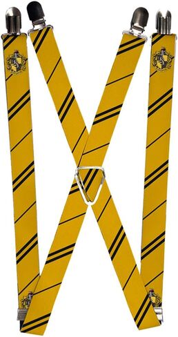 Buckle-Down Suspenders-Hufflepuff Crest/Stripe Yellow/Black in Saudi Arabia