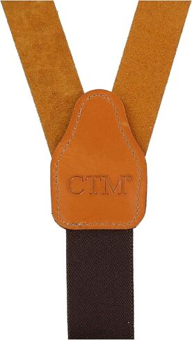 حمالات CTM® للرجال من الجلد المطلي بأزرار مقاس 2.54 سم in Kuwait
