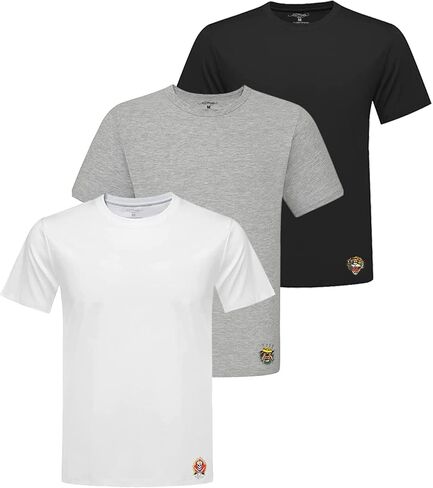 ED HARDY 3-Pack Men's T-Shirts -Micro Modal Short Sleeve Crew Neck Classic Tees - Mens Undershirts, Gym/Work Casual Tshirts in Kuwait