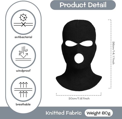 24 Pack Knitted Full Face Cover Ski Neck Gaiter Warm Knit Winter Balaclava Ski Mask for Men Women Adult Outdoor Sports in Kuwait