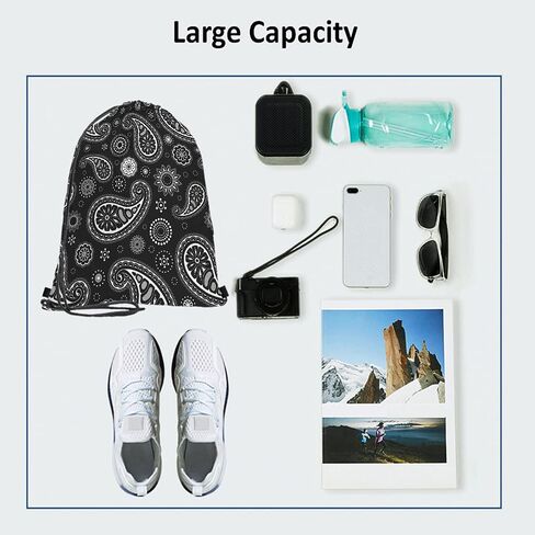 Beabes Little Small Flowers Drawstring Bags Backpack Bag Vintage Style Retro Roses Peonies Hibiscus Tulips Leaves Sport Gym Sack Drawstring Bag String Bag Yoga Bag for Men Women in Kuwait