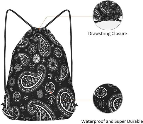 Beabes Little Small Flowers Drawstring Bags Backpack Bag Vintage Style Retro Roses Peonies Hibiscus Tulips Leaves Sport Gym Sack Drawstring Bag String Bag Yoga Bag for Men Women in Kuwait