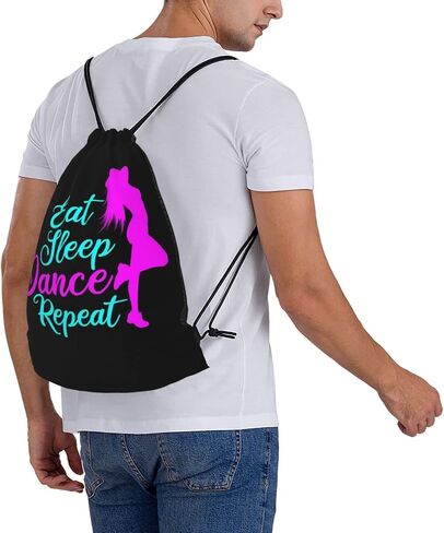 Cheerleading Unisex Drawstring Gym String Bag Drawstring Backpack Waterproof Light Durable Sack Pack Sport Cinch Bag Gifts in Kuwait