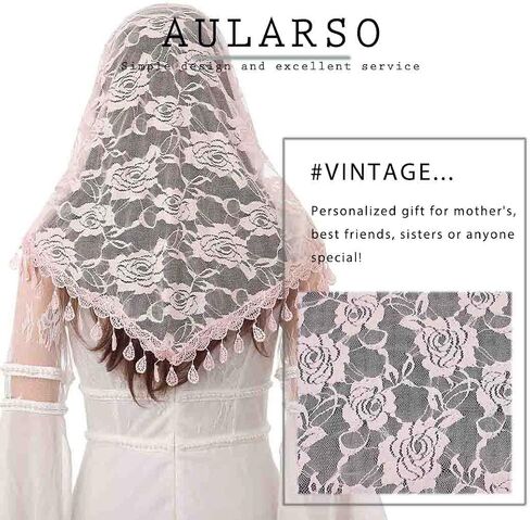 Aularso حجاب الكنيسة الدانتيل وشاح الزفاف الأزهار شرابة شال حجاب Mantilla لينة تول مطرزة الحجاب الجماعي الزفاف للنساء in Saudi Arabia