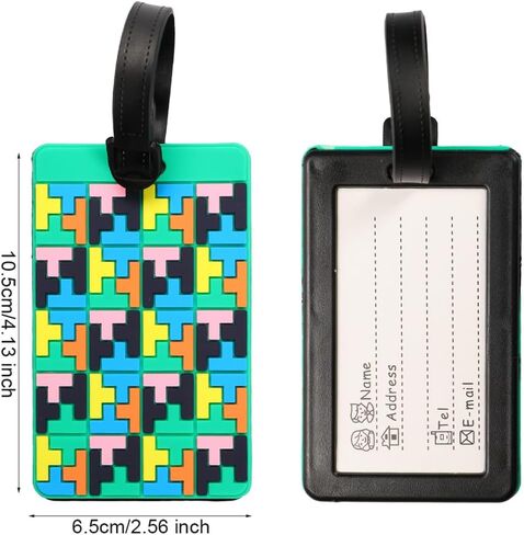 بطاقات امتعة من السيليكون مع بطاقة اسم، 6 قطع من ملصقات الامتعة لحقائب السفر in Kuwait