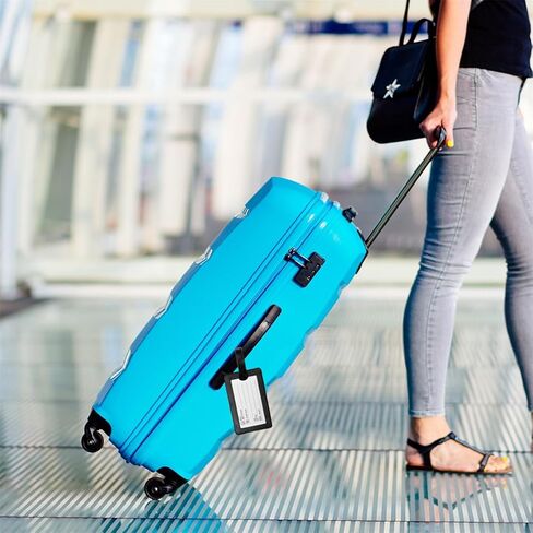 بطاقات امتعة من السيليكون مع بطاقة اسم، 6 قطع من ملصقات الامتعة لحقائب السفر in Kuwait