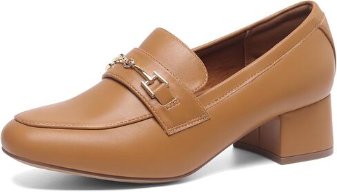 حذاء نسائي من DREAM PAIRS بكعب متوسط ​​مكتنز، حذاء مريح سهل الارتداء، حذاء كاجوال أنيق وعصري للعمل in Kuwait