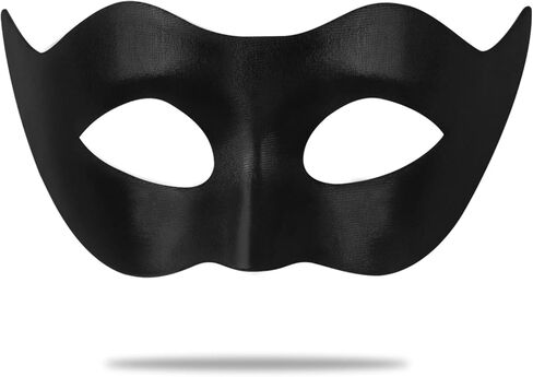 Black Masquerade Mysterious Mask for Men Mardi Gras Halloween Party Costume in Kuwait