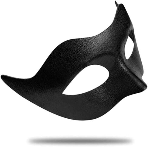 Black Masquerade Mysterious Mask for Men Mardi Gras Halloween Party Costume in Kuwait