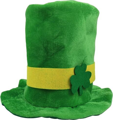 GiftExpress St Patrick Green Shamrock Top Hat, Green and Yellow, One size in Saudi Arabia