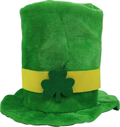 GiftExpress St Patrick Green Shamrock Top Hat, Green and Yellow, One size in Saudi Arabia
