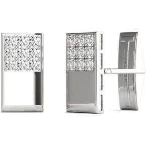 Vaarya 3/4 Ctw Diamond Cufflinks AGS Certified GH/SI1-SI2 14K White Gold in Kuwait