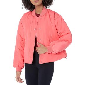 Amazon Essentials Womens Relaxed-Fit Recycled Polyester Padded Cropped Bomber Jacket