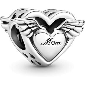 Fit Pandora Bracelet Women's Granddaughter/Grandma/Daughter/Mom/Sister/Dad/Heart Love Silver Charms