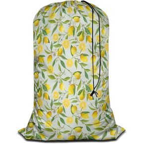 Swono Tropical Flowers Drawstring Closure Dirty Clothes Bag Organizer, Heavy Duty Large Laundry Bag, Floral Pattern Botanical Hibiscus Palm Leaf Bird Summer Durable Rip-Stop Bags for Camp Travel in Kuwait