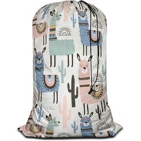 Swono Tropical Flowers Drawstring Closure Dirty Clothes Bag Organizer, Heavy Duty Large Laundry Bag, Floral Pattern Botanical Hibiscus Palm Leaf Bird Summer Durable Rip-Stop Bags for Camp Travel in Kuwait