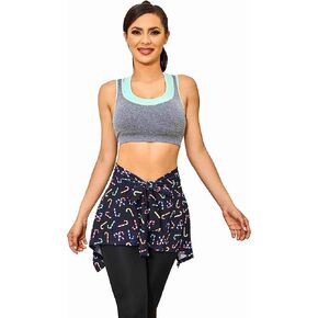 تنورة علوية من قطعة واحدة لليوجا والتنس الرياضية ذات ربطة عنق ذاتية للتمرين والجري وتغطية قصيرة in Kuwait