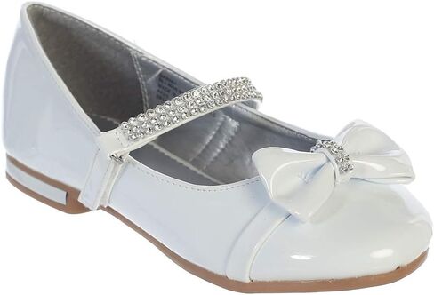 Gwen & Zoe Girl Dress Flats Shoes for Weddings, Christmas and Parties - Big and Little Girl Flats, Toddler, First Communion with Rhinestone Strap in Saudi Arabia