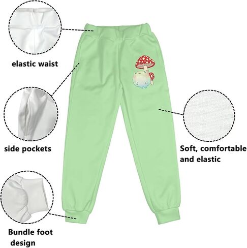 Showudesigns Sweatpants للفتيات 4-15 سنة السراويل الرياضية عارضة مع جيوب in Kuwait