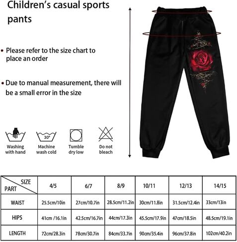 Showudesigns Sweatpants للفتيات 4-15 سنة السراويل الرياضية عارضة مع جيوب in Kuwait