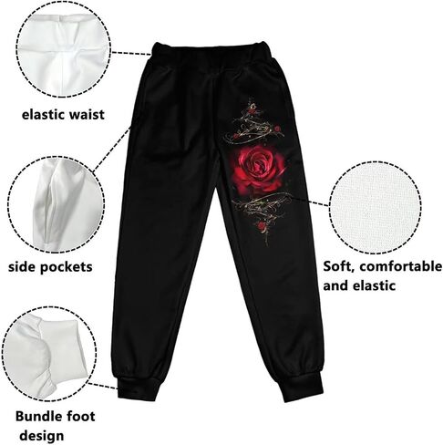 Showudesigns Sweatpants للفتيات 4-15 سنة السراويل الرياضية عارضة مع جيوب in Kuwait