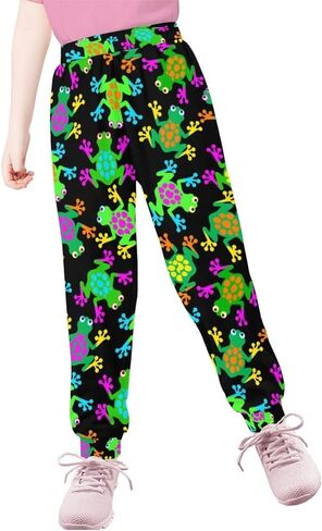 Showudesigns Sweatpants للفتيات 4-15 سنة السراويل الرياضية عارضة مع جيوب in Kuwait