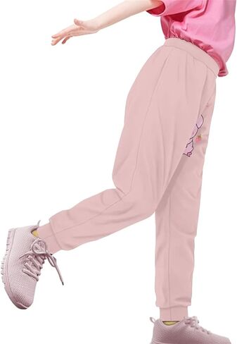 Showudesigns Sweatpants للفتيات 4-15 سنة السراويل الرياضية عارضة مع جيوب in Kuwait