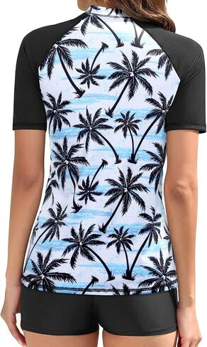 Daci Women Short Sleeve Rashguard Top Swim Shirt Swimsuits Top Only No Built in Bra Bathing Suit No Bottom in Saudi Arabia