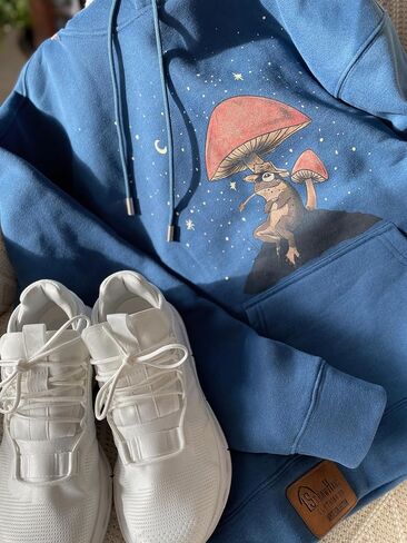 StrawHaus StarGazer of the Wirt Collection Cute and Warm Oversized Cottagecore Aesthetic Frog Hoodie in Saudi Arabia