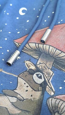 StrawHaus StarGazer of the Wirt Collection Cute and Warm Oversized Cottagecore Aesthetic Frog Hoodie in Saudi Arabia