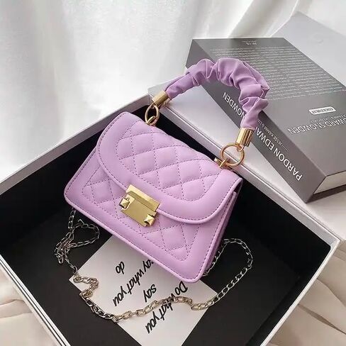 Stylish Korean Diamond Lattice Design Small Shoulder Bag in Saudi Arabia