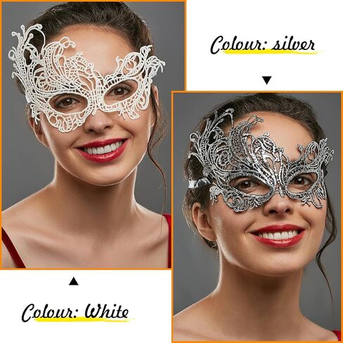 4 قطع من قناع ماردي جراس من الدانتيل، قناع تنكري للكرنفالات والحفلات التنكرية للنساء in Kuwait