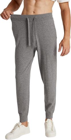 GreenMount Mens Cashmere Pants Soft Warm Jogger Sweatpants with Drawstring for Men 37.5° Warm in Saudi Arabia