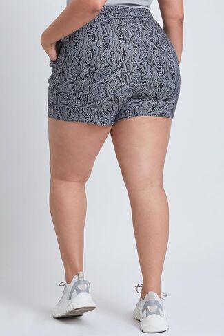 YMI Women's Plus Size Drawstring Waistband Linen Shorts in Saudi Arabia