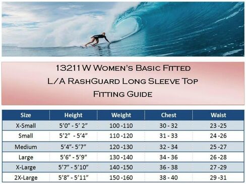 Body Glove 13211W Women's L/A Basic Fitted Long Sleeve Rashguard Top in Saudi Arabia