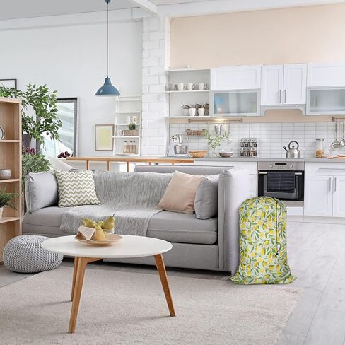 Swono Tropical Flowers Drawstring Closure Dirty Clothes Bag Organizer, Heavy Duty Large Laundry Bag, Floral Pattern Botanical Hibiscus Palm Leaf Bird Summer Durable Rip-Stop Bags for Camp Travel in Kuwait