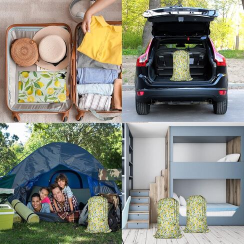 Swono Tropical Flowers Drawstring Closure Dirty Clothes Bag Organizer, Heavy Duty Large Laundry Bag, Floral Pattern Botanical Hibiscus Palm Leaf Bird Summer Durable Rip-Stop Bags for Camp Travel in Kuwait