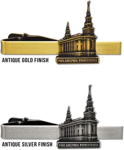 Lifebeats Philadelphia Pennsylvania Antique Silver Temple Tieclip by Ringmasters in Kuwait