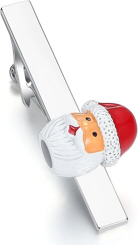 HONEY BEAR Mens Tie clip Bar Normal Size Christmas Santa Claus for Xmas Gift 5.4cm in Saudi Arabia