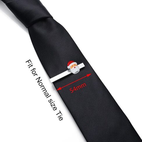 HONEY BEAR Mens Tie clip Bar Normal Size Christmas Santa Claus for Xmas Gift 5.4cm in Saudi Arabia