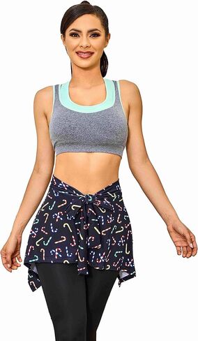 تنورة علوية من قطعة واحدة لليوجا والتنس الرياضية ذات ربطة عنق ذاتية للتمرين والجري وتغطية قصيرة in Kuwait