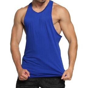 ملابس رياضية من Gymleader للرجال في صالة الألعاب الرياضية وكمال الأجسام سترينجر لتدريب العضلات من القطن الفارغ للياقة البدنية على شكل حرف Y من الخلف
