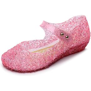 Pajeelo Frozen Inspired Elsa Flats Mary Jane Dance Party Cosplay Jelly Shoes, Snow Queen Princess Birthday Sandals for Little Girls, Toddler in Saudi Arabia