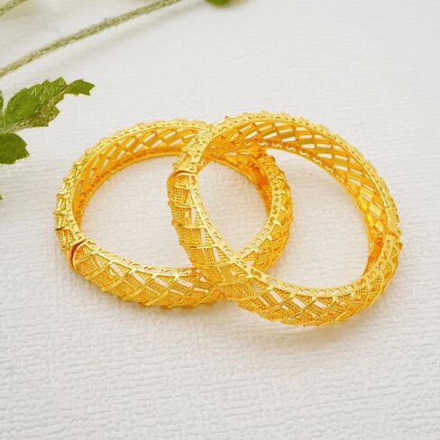 Gold Plated Dubai Gold Bangles Women Gold Bracelets African/Ethiopian/Arab/Kenya/Middle East Wedding Gifts in Saudi Arabia