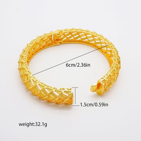 Gold Plated Dubai Gold Bangles Women Gold Bracelets African/Ethiopian/Arab/Kenya/Middle East Wedding Gifts in Saudi Arabia