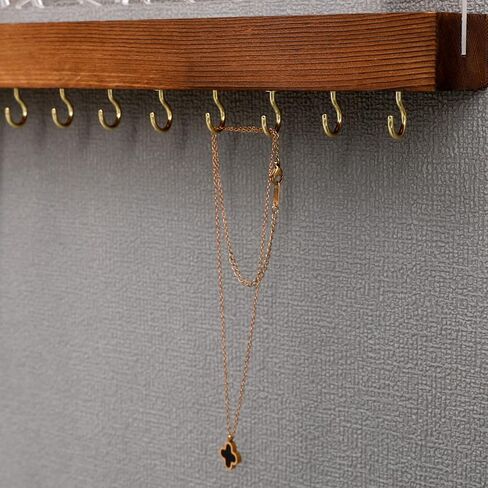 KingLin Earring Holder Organizer, Hanging Jewelry Organizer Wall Mounted Earing Holder with Wood Base Acrylic Holder for Stud Earrings, Necklaces, Earrings, Bracelets, Rings in Saudi Arabia