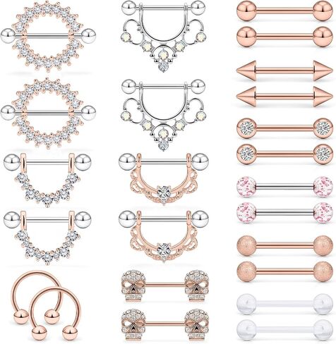 Vsnnsns 14G حلقات الحلمة Nipplering للنساء 14 مم من الفولاذ المقاوم للصدأ حلقات الحلمة الأسير حلقة اللسان ثقب الحديد هوب حلقات الحلمة هيئة ثقب المجوهرات in Saudi Arabia